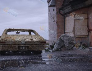 Blender工程源文件—现代废弃红砖房