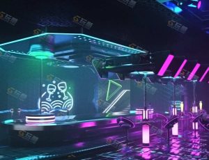 Blender工程源文件—赛博朋克酒吧KTV