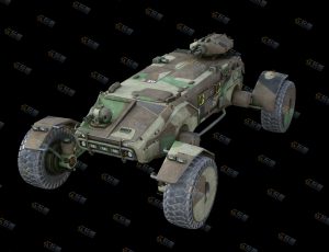 Blender模型—战争炮弹机甲车