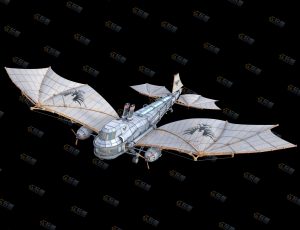 Blender模型—蒸汽朋克龙飞机