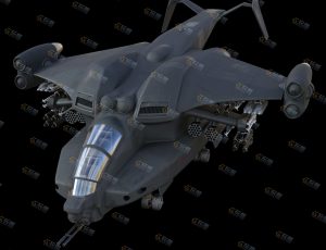 Blender模型—超级火箭炮战斗飞机