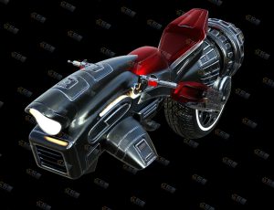 Blender模型—科技独轮飞行摩托车