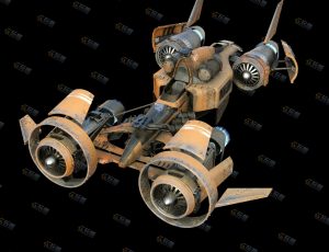 Blender模型—赛博朋克4驱动飞车