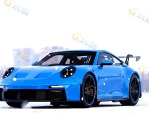 Blender工程源文件—冬季现代车场景