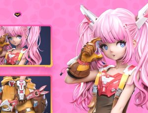 【年终钜献】二次元美型角色《双马尾少女》案例制作流程教学