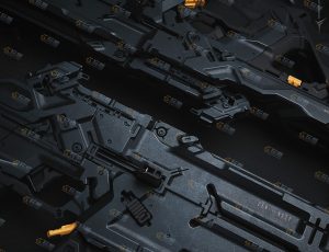 Blender模型—高精度科幻武器枪