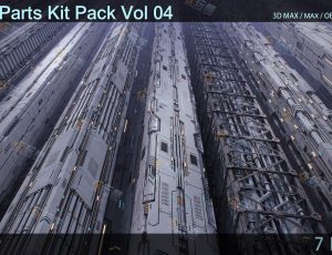 科幻柱零件套装