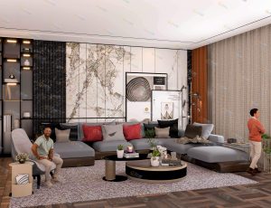 C4D工程源文件—舒适的大客厅