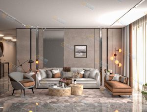 C4D工程源文件—阳光通透的客厅