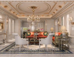 C4D工程源文件—富丽堂皇装修客厅