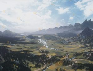 Blender工程源文件—大山平原场景