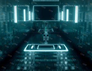 Blender工程源文件—科技控制密室