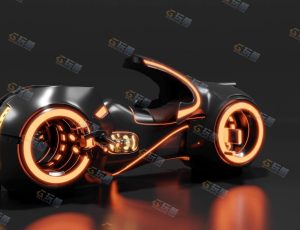 Blender模型—科技炫光摩托车
