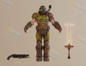 Blender模型—毁灭战士