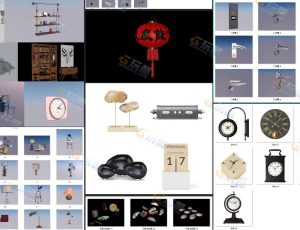 灯具装饰摆件C4D工程模型库