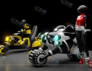 Blender模型—赛博摩托车骑士