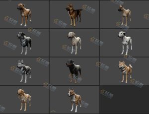 宠物狗模型Blender资产库