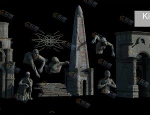 神庙建筑Blender资产库