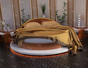 Blender工程源文件—金色质感空间卧室