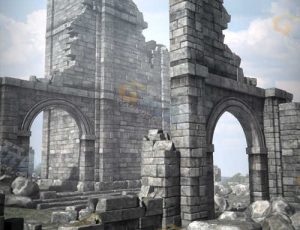 Blender工程源文件—破损古城