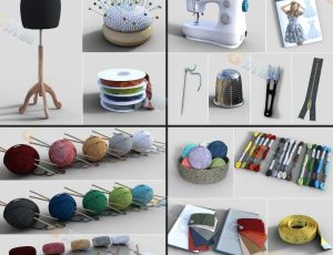 手工衣服织物道具Blender资产库