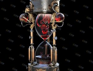 Blender模型—死亡恶魔玻璃心脏沙漏