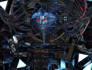 Blender工程源文件—超级科幻恶魔基地