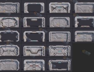 科幻门套装Blender资产库