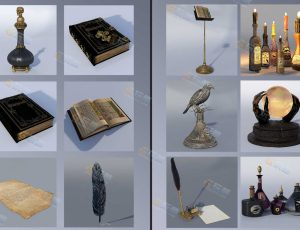 魔法师道具装备Blender资产库