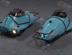 Blender模型—赛博小飞船