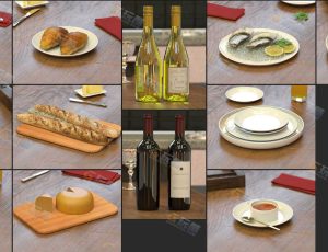 西餐道具Blender资产库