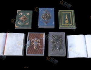 Blender模型—魔法书套装