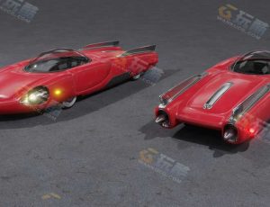 Blender模型—赛博复古跑车