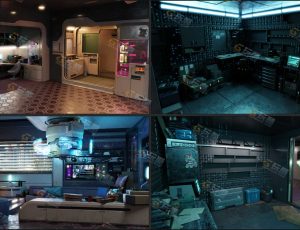 Blender工程源文件—赛博朋克公寓套房