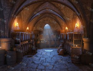 Blender工程源文件—地下酒窖