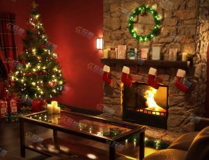 Blender工程源文件—圣诞节房屋