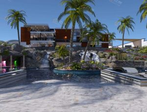 Blender工程源文件—超级富豪海景大别墅