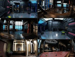 Blender工程源文件—赛博朋克娱乐室