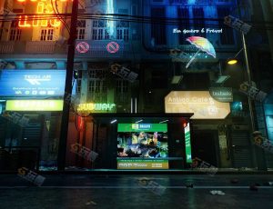 UE5素材—大型赛博朋克城市街道