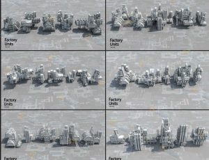 高细节未来科幻建筑Blender资产库