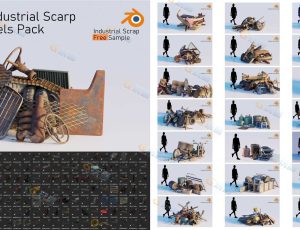 工业垃圾模型Blender资产库