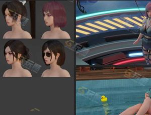 Blender模型—高精度模块化女孩