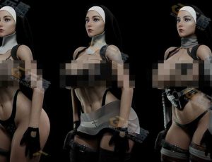 Blender模型—高精度模块化时尚修女