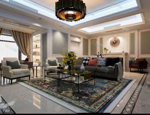 C4D工程源文件—现代普通小客厅