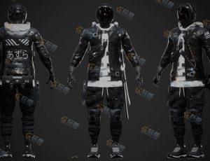 Blender模型—赛博朋克超级剑士