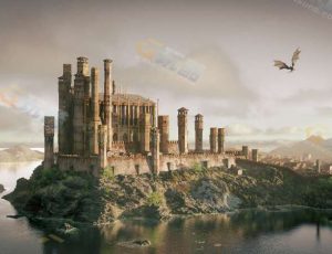 Blender工程源文件—中世纪魔幻龙城堡