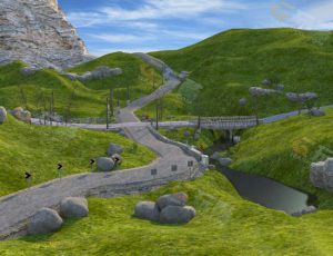 Blender工程源文件—野外公路