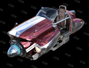 Blender模型—科技赛博机动飞车