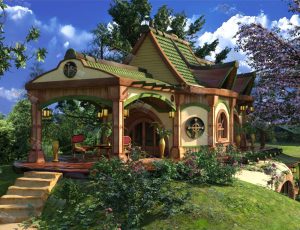 Blender工程源文件—仙境小屋