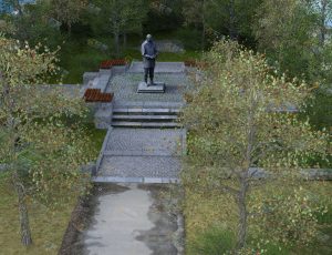 Blender工程源文件—雕像园林